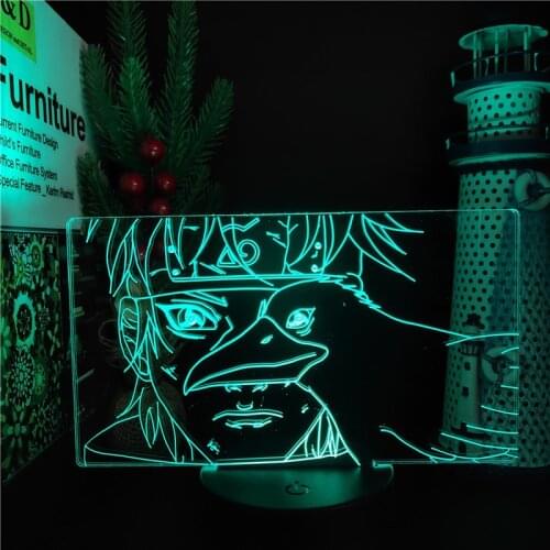Nartuo Uchiha Shisui Acrylic 3d Lamp Naruto Shippuden LED Night Light Anime 7 Color Changing Desk Lamp Kid Bedroom Decor Lampara