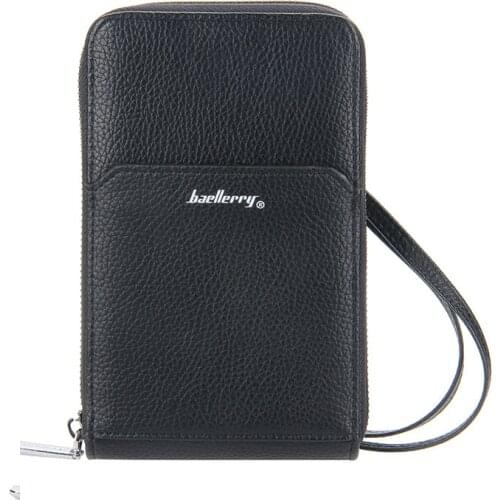 New Mobile Phone Bag Male European and American Multi-card Position Zipper Handbag Large-capacity Mens Wallet