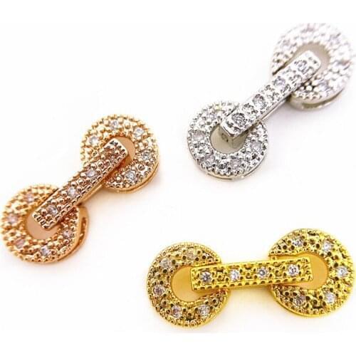 Wholesale DIY Natural Stones Beads Jewelry Making Accessories Silver/Gold/Rose Gold Metal Connector Clasps Findings