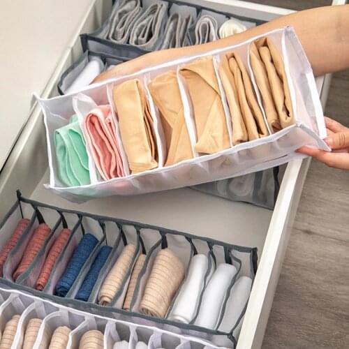 Bedroom Drawer Organizer For Socks Bra Underwear Ties Shorts Meas Organizador Storage Box Divider Rangement Boxes
