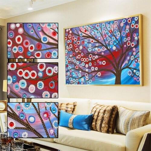 Special-shaped diamond painting wealth tree landscape DIY 5D parts diamond cross stitch kit crystal rhinestone home decoration