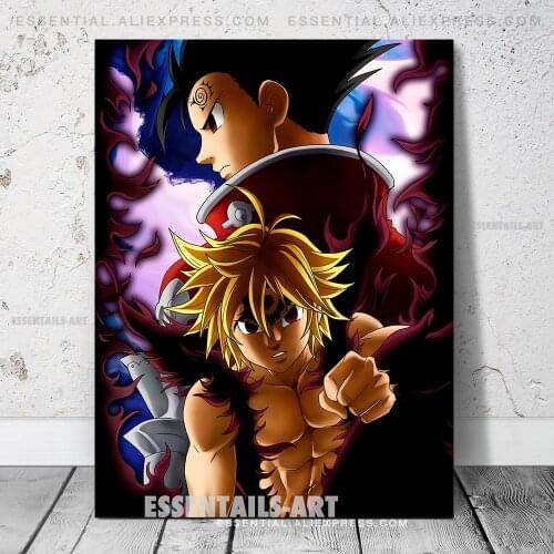 Meliodas Zeldris Demon Brothers Poster Canvas Wall Art Painting Decor Pictures Bedroom Study Living Room Home Decoration Prints