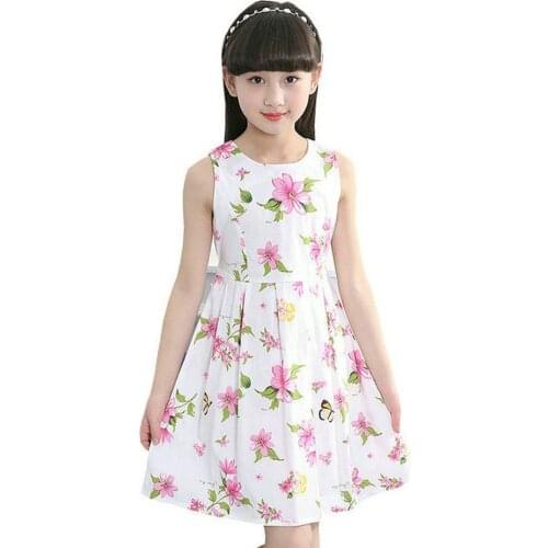 Big Girls Dress Floral Dress For Girl Summer Dress Kids Casual Style Costume Girl 6 8 10 12 14