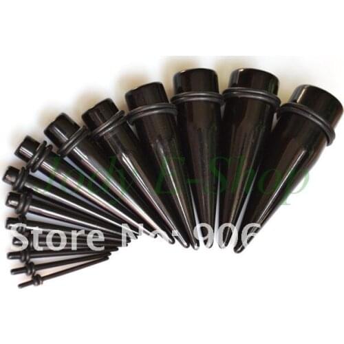 1PCS Black Blue White Ear Expander Taper Stretching Stretchers Earring Ear Piercing Jewelry UV Acrylic 1.6-20mm Big Gauge
