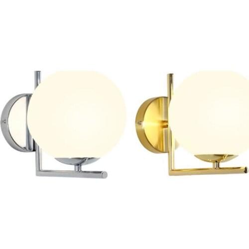 Modern Nordic Wall Lamp Glass Ball Retro Wall Light Dining Bedroom Ceiling Mounted Lights Restaurant Aisle Corridor Cafe Decora