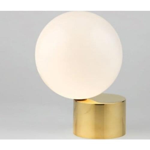 Modern post-modern minimalist designer soft metal glass ball living room study bar decoration table lamp