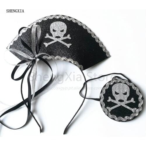 Party decorations Caribbean Pirate Hat Ghost Festival Hat Halloween Captain Hat Taro Hat Nonwoven Felt Cap