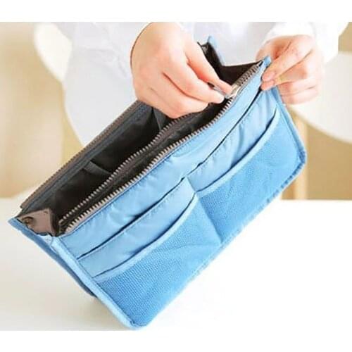 Pochette Woman Cosmetic Bags women Practical Handbag Purse Nylon Dual Organizer Insert Cosmetic Storage
