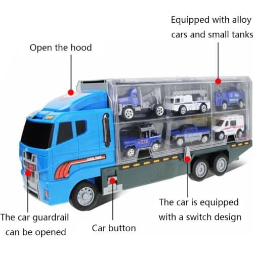 1 Set Mini Alloy Police Car Engineering Toys Fire Vehicle Model Truck Kids Gifts