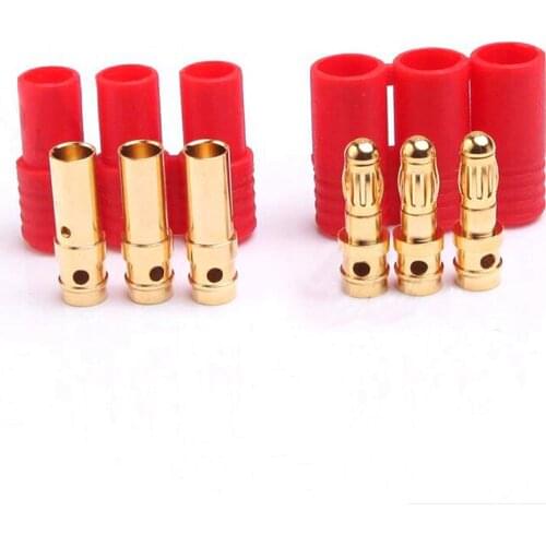 10 pairs 3.5mm banana plug with three core irreversible sheathed 3-cores isometric nylon Molded thick gold-plated copper