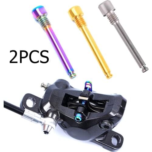 2 Pcs M4 Titanium Alloy Bicycle Disc Brake Caliper Bolts MTB Bike Screw Repair Bicycle Threaded Bolts With Threaded Oil Disc