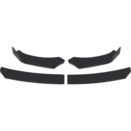 4 Pieces Car Front Bumper Splitter Universal Durable Car Front Lip Chin Bumper Body Kit Valence Chin Car Tuning Canard