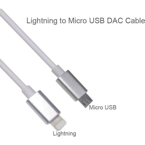 5ft OTG Lightning to Micro USB DAC Cable for iPhone12 X 8 7 iPad MOOER EG150 Roland GO MIXER PRO MIDI Keyboard Electric Blowpipe