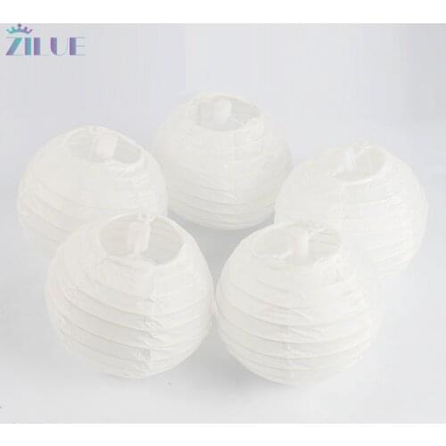 50pcs/lot 4''(10cm) White Paper Lanterns Round Paper Lantern Lamps for Festival Wedding Party Decoration Chinese Paper Lanterns