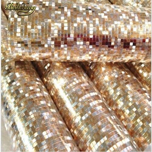 Beibehang papel de parede. Luxury glitter mosaic wallpaper background wall gold foil wallpaper silver ceiling wallcovering