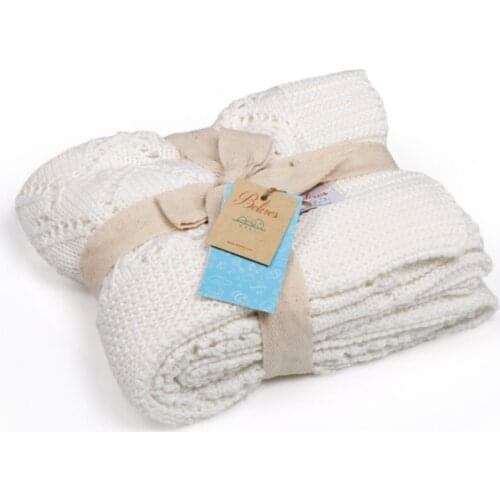 White Knit Baby Blanket 8681245001896 90x90 cm