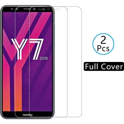 Case for huawei y7 prime 2018 cover tempered glass on y 7 7y y72018 y7prime prim phone coque screen protector huawey huwei hawei