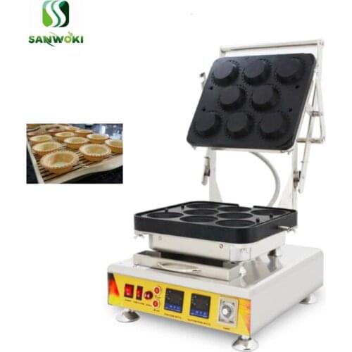 Round Tartlet Machine Electric Egg & Cheese tart shell maker 8pcs/mold egg tart making machine tartlet cone making oven