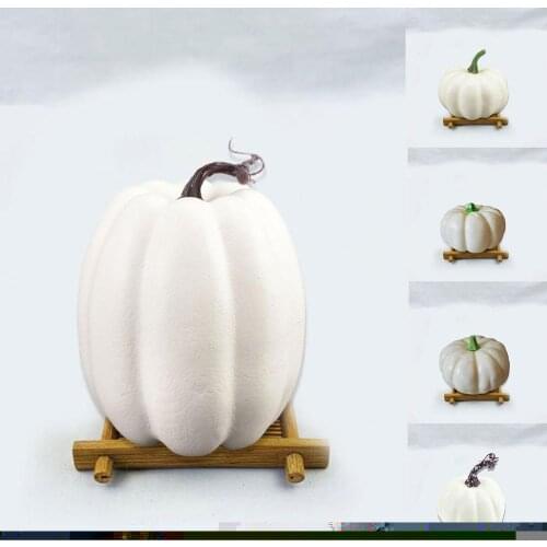 Simulation Pumpkin White Pumpkin Halloween Pumpkin Festival Pumpkin Fake Vegetable Fruit Christmas Halloween Gift Decor