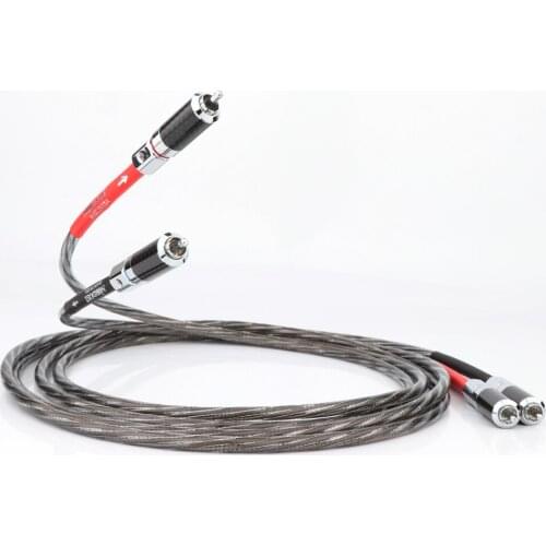 Pair Odin Silver Plated Male to Male Audio Cable RCA Interconnect Cable RCA TO RCA HIFI CABLE