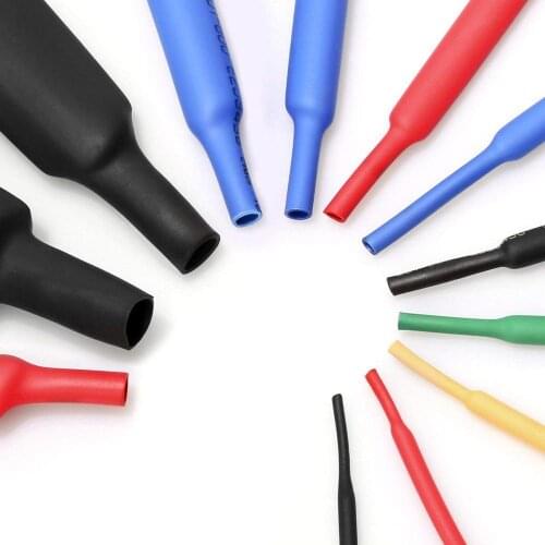 164pcs/box Heat Shrink Tube Kit Shrinking Assorted Polyolefin Insulation Sleeving Heat Shrink Tubing Wire Cable 8 Sizes 2:1 s