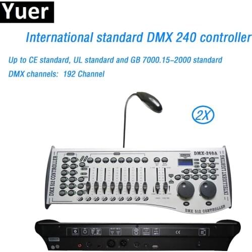 2Pcs/Lot DMX 240 lighting controller Stage Lighting DJ equipment computer dmx console for par led moving head laser stage lights