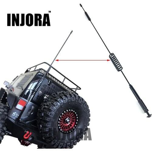 INJORA 1PCS 197mm/289MM Metal Decorative Antenna for 1:10 RC Crawler Axial SCX10 90046 Traxxas TRX-4 D90 Tamiya RC Car