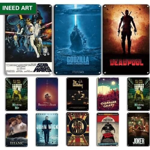Vintage Movie Metal Poster Tin Sign Decorative Wall Art Plate Retro Living Room Decoration Wall Stickers Home Decor