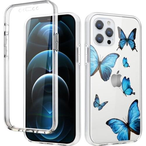 Fashion 360 Full Body Fundas For iPhone 12 Pro Max Mini Cases For iPhone 11 Pro XS MAX X XR SE 2020 7 8 6 6S 5 5S SE Plus Clear