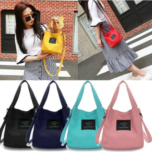 Fashion Women Girls Shopping Bags Canvas Handbag Shoulder Bag Ladies Wallet Satchel Purse Size: 19x12x20cm