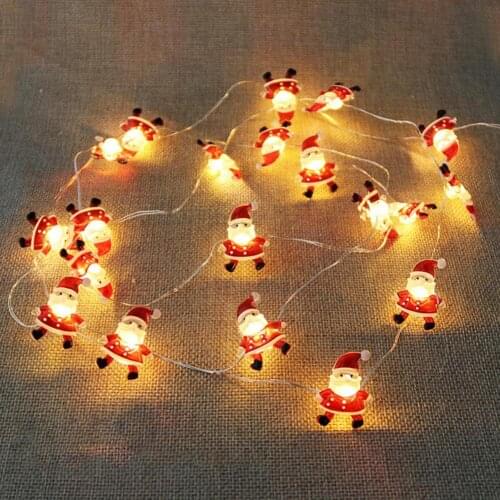 New 1 String LED Decorative Lamps Nice-looking Exquisite Beautiful Santa Claus Snowflake Tree LED Light Decorations for Christma