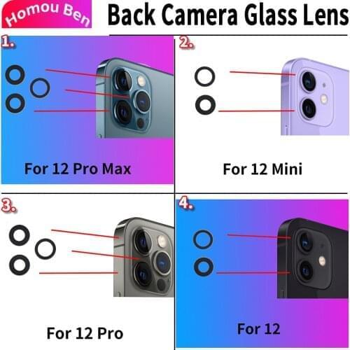 20Set Original Camera Glass Lens Back Rear Camera Glass Lens Replacement For Iphone 12 11 Pro Mini max
