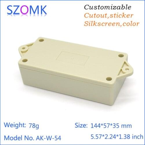 4pcs a lot abs plastic enclosure plastic electronic project box for Diy housing wall mounting electrical cabinet 144*57*35mm