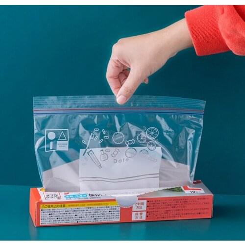 Bag Zip Lock Plastic Bags Sealing Bag Transparent PE Poly Bags Fresh Storage Food Envelope Bag Reusable Zip Bag