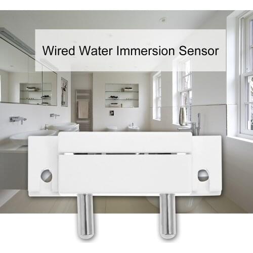 Wired Water Immersion Sensor Water Level Overflow Alarm Leak Detector Switch Probe for Home Security Alarm System
