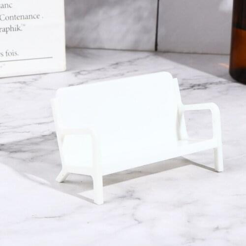 Bench Figure Business Card Case Sofa Shaped Calling Card Holder Desk Ornament