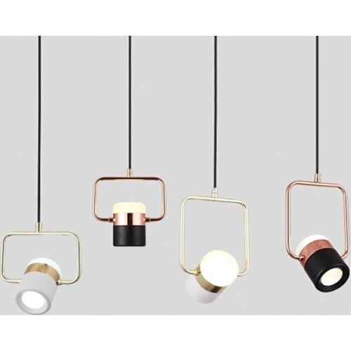 Modern Luxury pendant lights adjustable double touwlamp dining room kitchen decoracion gold lustre hanglamp bar pendant light