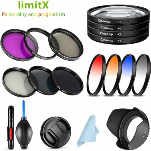 UV CPL ND FLD Graduated Colour Close Up Filter & Lens Hood Cap cleaning Pen for Nikon CoolPix P900 P950 P1000 Digital Camera