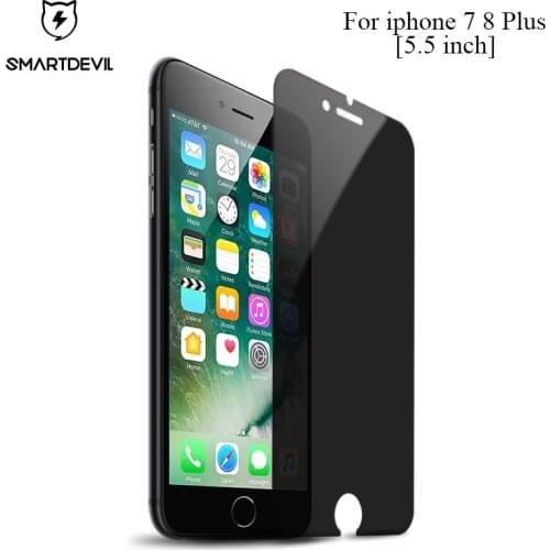 SmartDevil Anti peek Privacy Tempered Glass for iphone 7 8 Plus Screen Protector Film Full coverage 2.5D 9H high-definition film