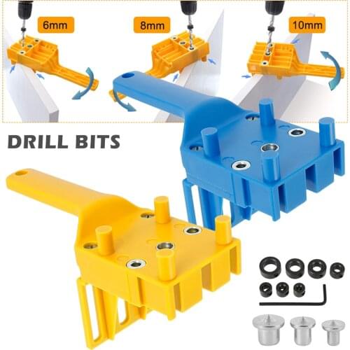 Hss Wood Doweling Jig Woodworking Oblique Hole Locator Durable Practical Drill Bits Pocket Hole Jig For Carpentry Dowel Joints