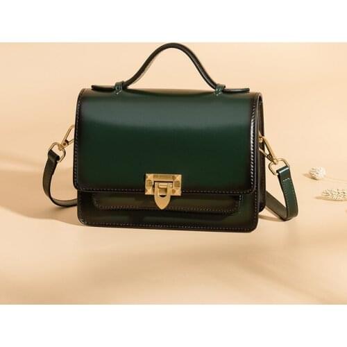 High Quality Ladies Crossbody Bag 2021 Newest Women Genuine Leather Small Flap Shoulder Bags Retro Messenger Bag Casual Handbags