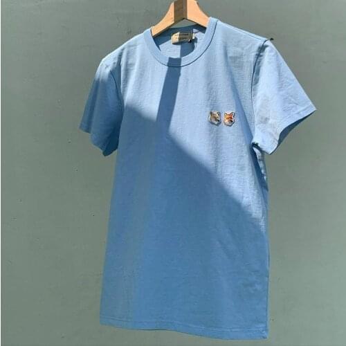 Fox Embroidered Cotton Half Sleeve Woman Tshirts