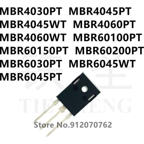 10PCS MBR4030PT MBR4045PT MBR4045WT MBR4060PT MBR4060WT MBR60100PT MBR60150PT MBR60200PT MBR6030PT MBR6045WT MBR6045PT TO-247