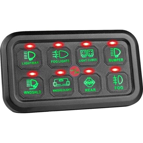 12V 24V Universal 8 Gang Car on-Off Control Switch Panel for Toyota