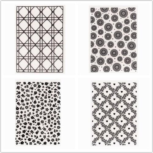 15x15 Line Graph Embossing Folders Plastic Halloween Scrapbooking DIY Template Fondant Cake Photo Album Christmas Card Making