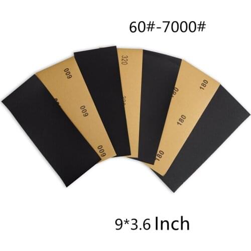 19Pcs Wet Dry Sandpaper 60 To 7000 Grit Assortment Abrasive Paper Sheets For Automotive Sanding Wood Furniture Finishing