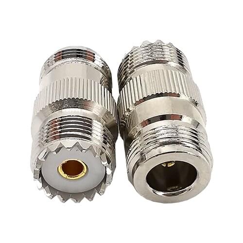 2/1pcs PL259 SO239 UHFTo N Jack Connector UHF Female to N Female RF Coaxial Adapter