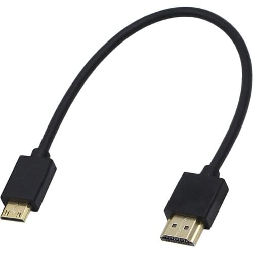 25cm C Type HDMI-compatible To A Male Short Connector Cable Cord 1080P V1.4 for TV BOX Computer Camera