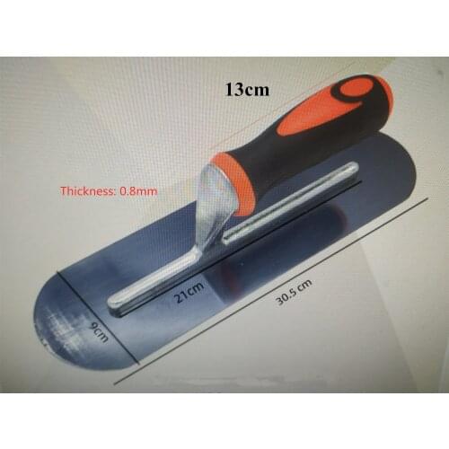 30.5x9cm Integrated Round Head, Carbon Steel Blade, Plastic Handle, Plaster Trowel, Construction Concrete Spatula drywall Tool