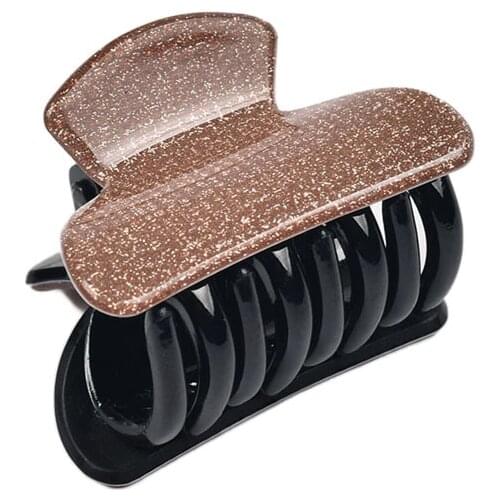 4cm Hair Claw Clip Small Clear Hairpins Accessories For Women Glitter Matte Thicken Acrylic Plastic Girls Hair Plate 12004